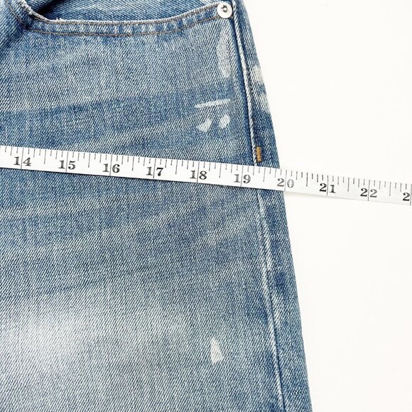 NWT Madewell Jeans The Dad Limited Edition Distressed Bleach Splattered. Size 29 - Picture 10 of 16